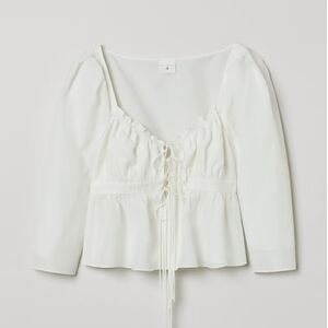 H&M | x Brock Collection White Lyocell Blend Blouse